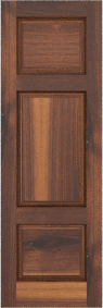 Raised  Panel   Sea  Isle  Walnut  Shutters